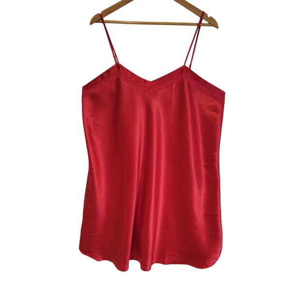 Vintage TR Bentley Red Slip Dress Nightie Womens Lace Romantic Sexy Plus Size 1X - Picture 1 of 10